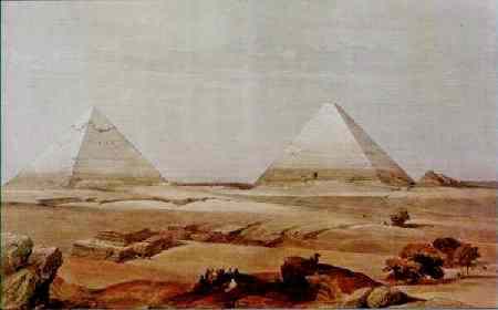 Two pyramids in the evening.
