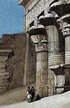 Columns at Edfu (detail), by David Roberts