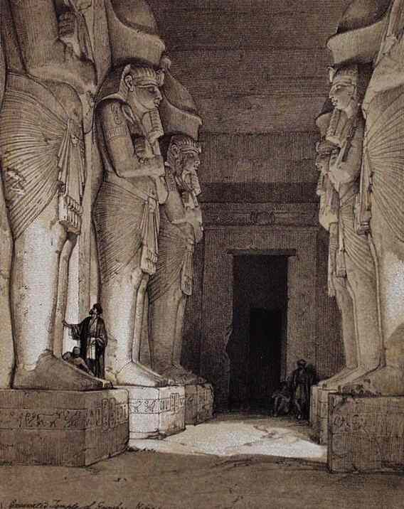 The great statues fill the underground hall at Gerf Husein.